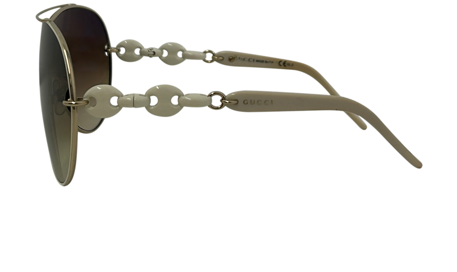 Gucci Gafas Vintage, 70&euro;, Accesorios, Blanco/Marrón, Plástico - Acrílico, Vista inferior